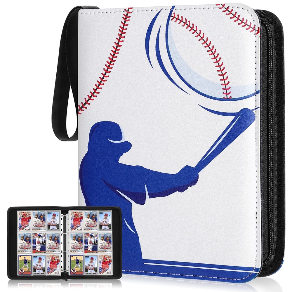 Baseball Card Binder 9 Pocket, Simboom 900 Cards Trading Card Binder Holder